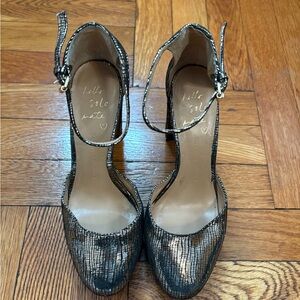 Banana Republic Metallic Black Heels